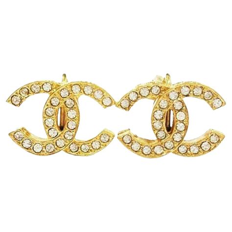 chanel clip on earrings 2019|round rhinestone clip vintage earrings.